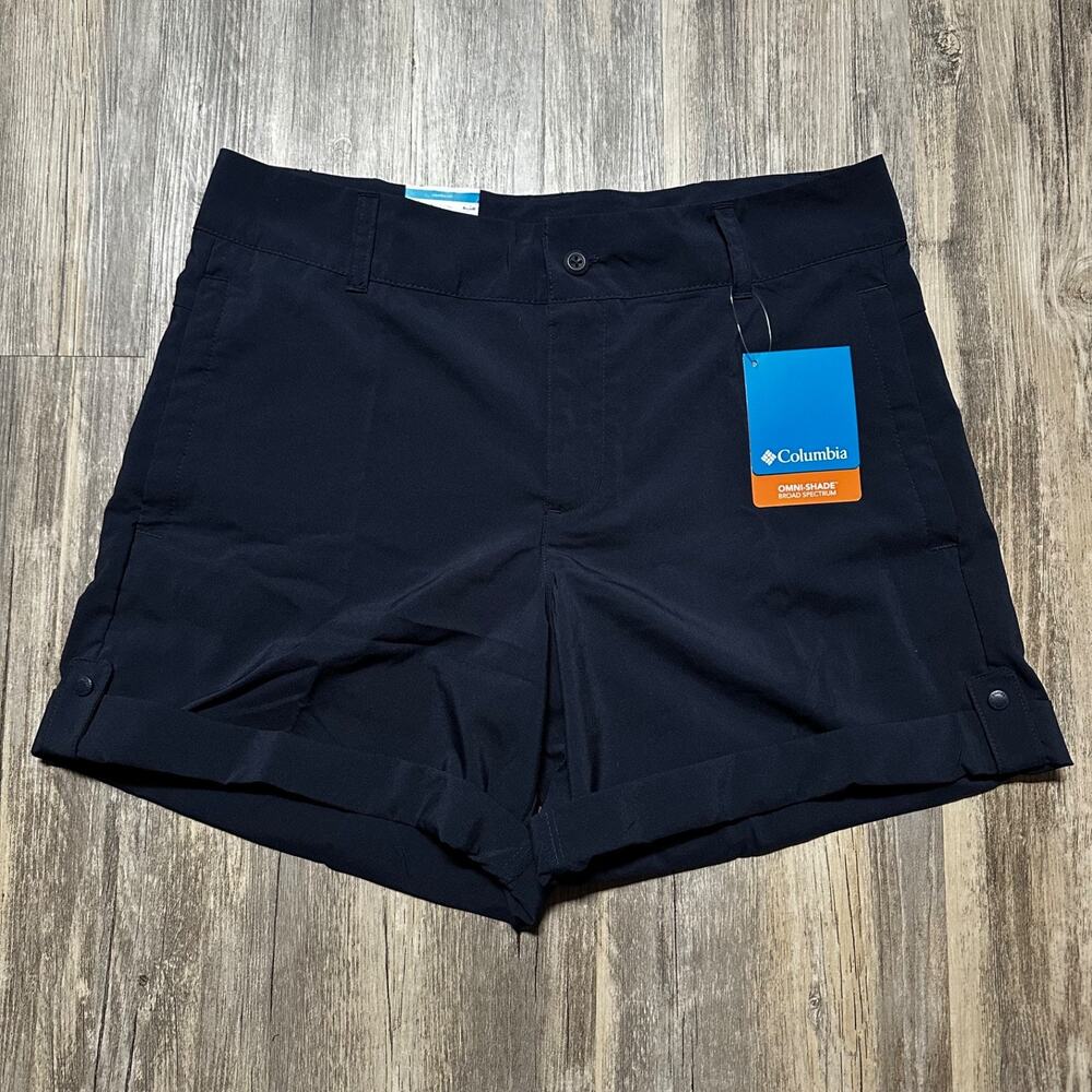 Columbia Silver Ridge Utility Shorts Women Size 10 Navy 4 Inch Inseam NWT